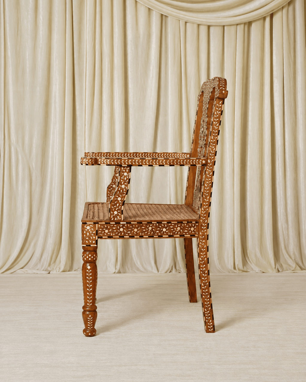Maharani Heirloom Dining Chair - Marble Lotus - Maharani Heirloom Dining Chair