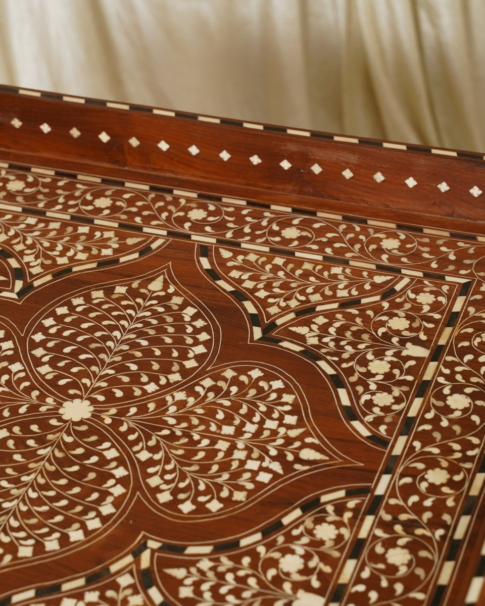 Maharani Mosaic Tray - Marble Lotus - Maharani Mosaic Tray