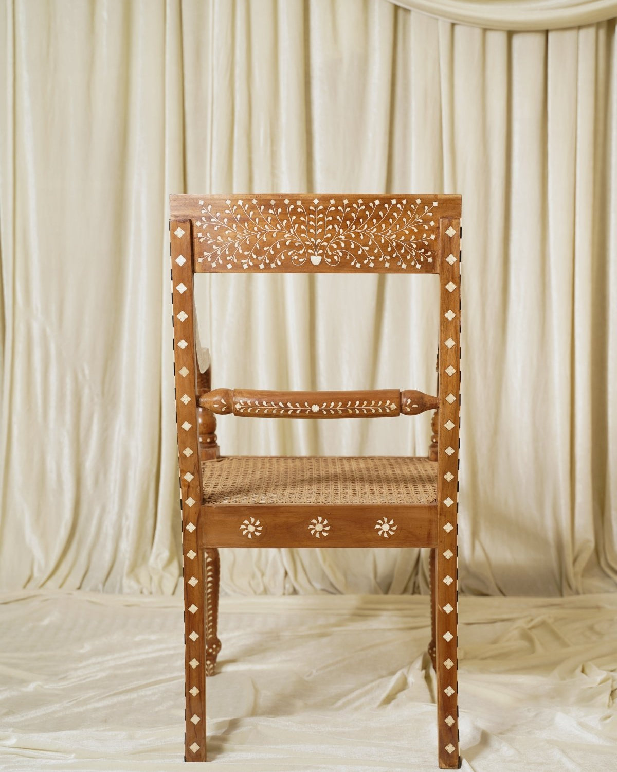 Maharani Regal Dining Armchair - Marble Lotus - Maharani Regal Dining Armchair