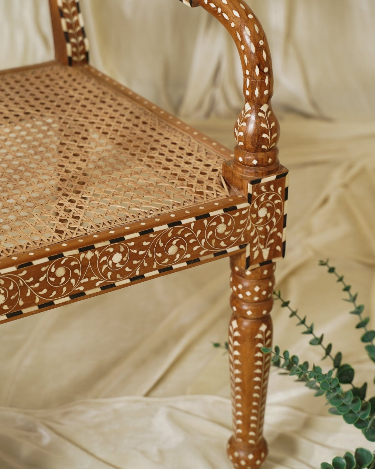 Maharani Regal Dining Armchair - Marble Lotus - Maharani Regal Dining Armchair