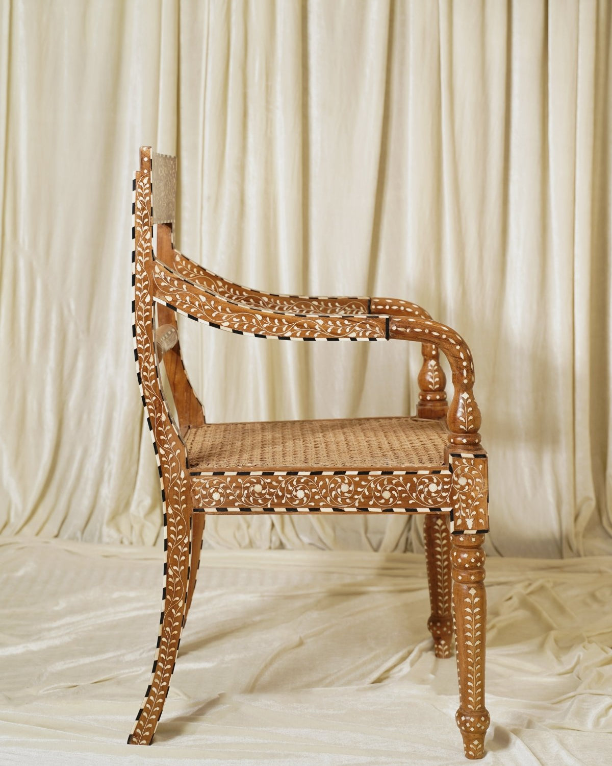Maharani Regal Dining Armchair - Marble Lotus - Maharani Regal Dining Armchair