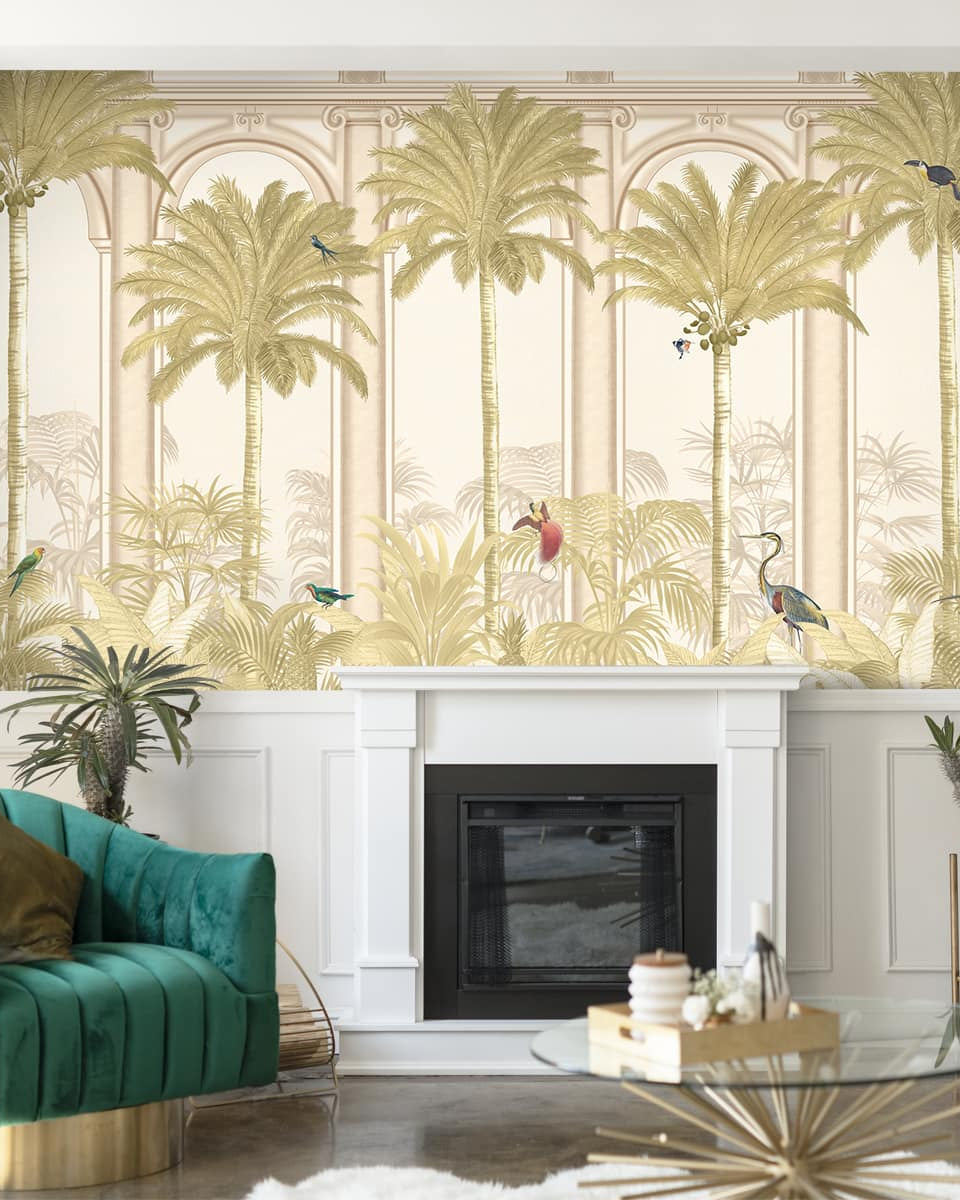 Malang, Tropical Theme Wallpaper for Walls - Marble Lotus - Buy Malang Tropical Jungle Wallpaper for Vibrant Spaces | Marble Lotus