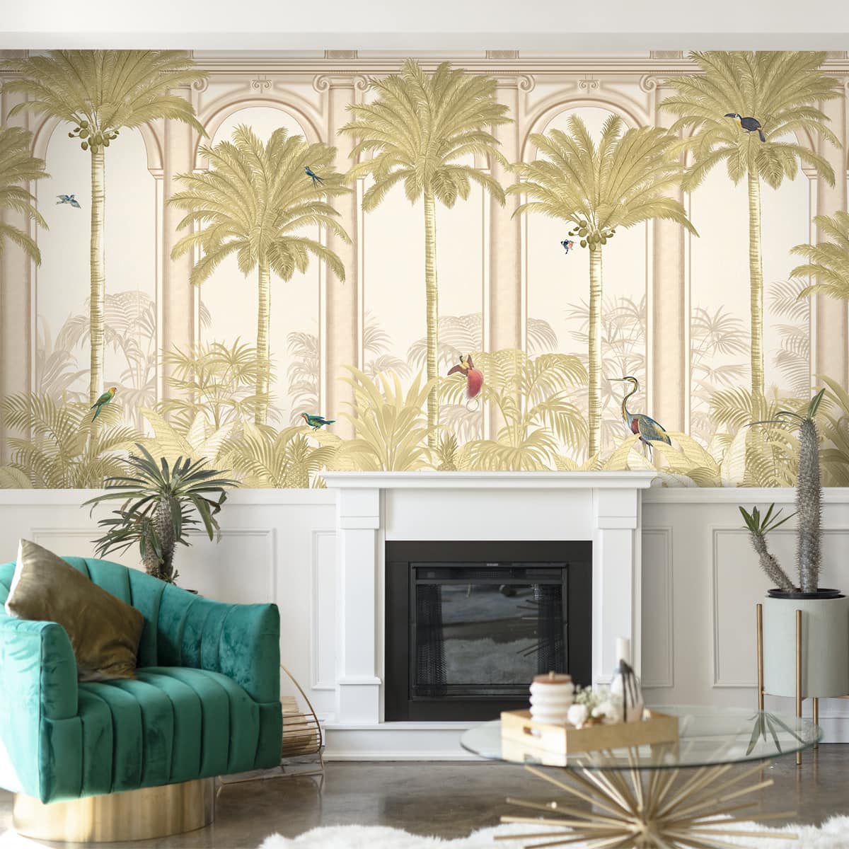 Malang, Tropical Theme Wallpaper for Walls - Marble Lotus - Buy Malang Tropical Jungle Wallpaper for Vibrant Spaces | Marble Lotus