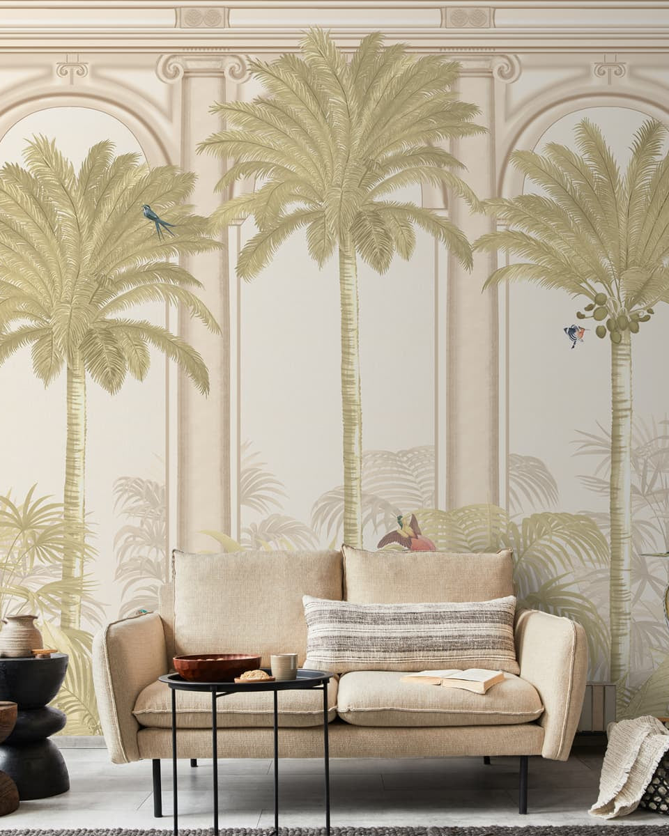 Malang, Tropical Theme Wallpaper for Walls - Marble Lotus - Malang, Tropical Theme Wallpaper for Walls