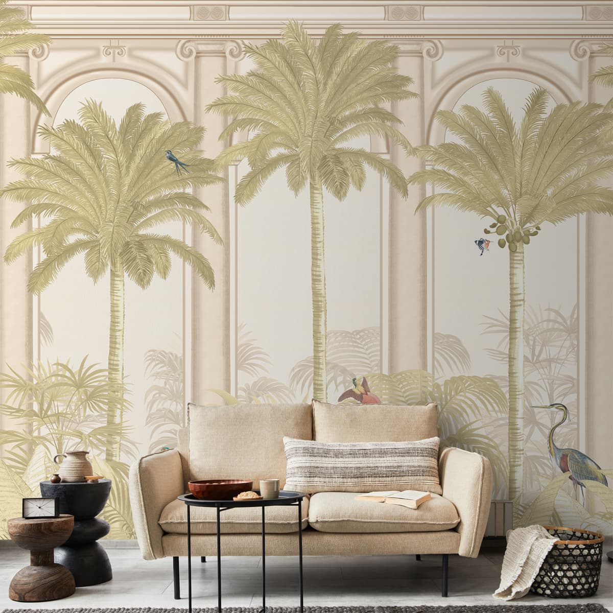 Malang, Tropical Theme Wallpaper for Walls - Marble Lotus - Malang, Tropical Theme Wallpaper for Walls