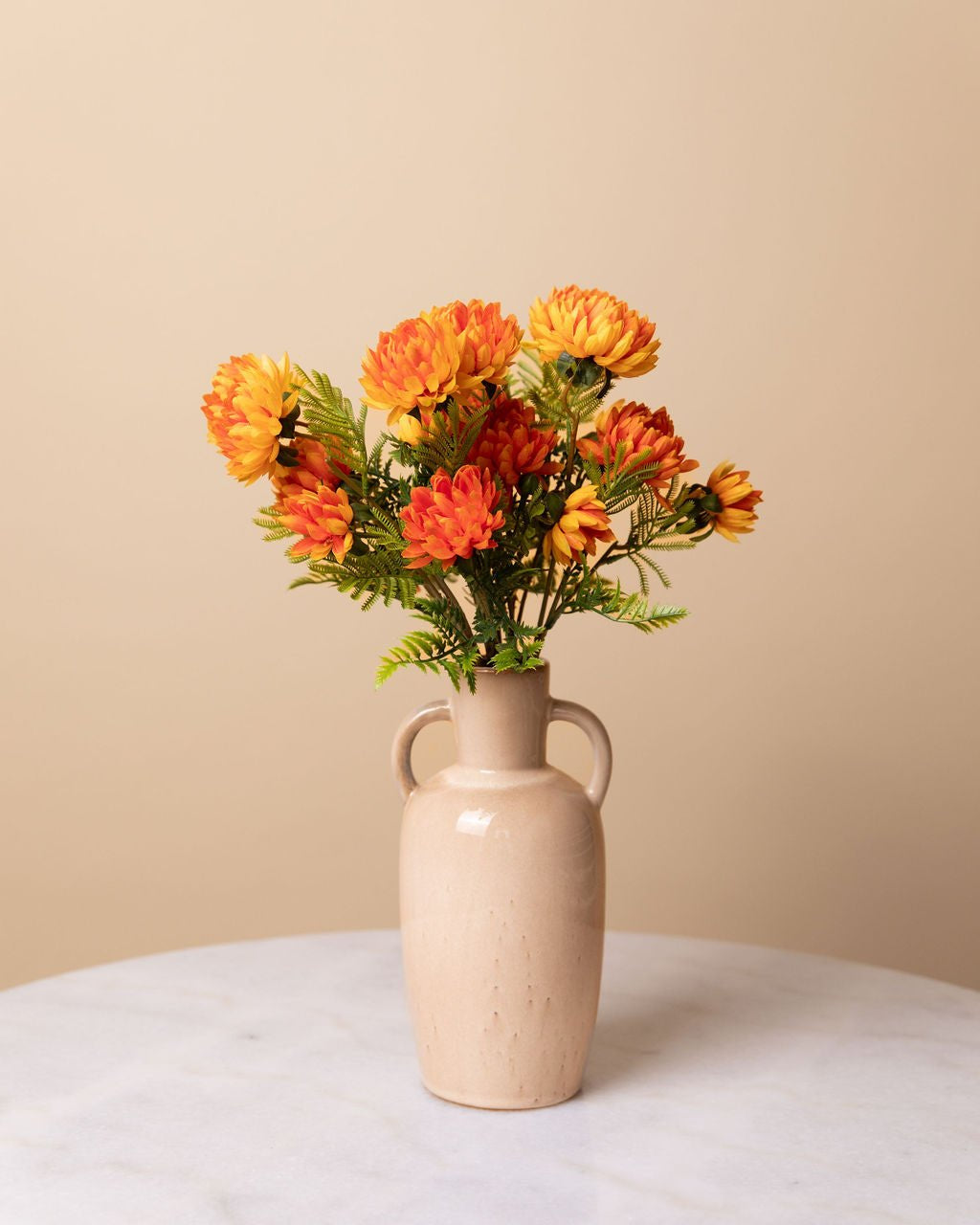 Marigold Flower Stem - Single - Marble Lotus - Marigold Flower Long Stem