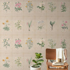 Mehek, Botanical Rendition Room Wallpaper - Marble Lotus - Mehek, Botanical Rendition Room Wallpaper.
