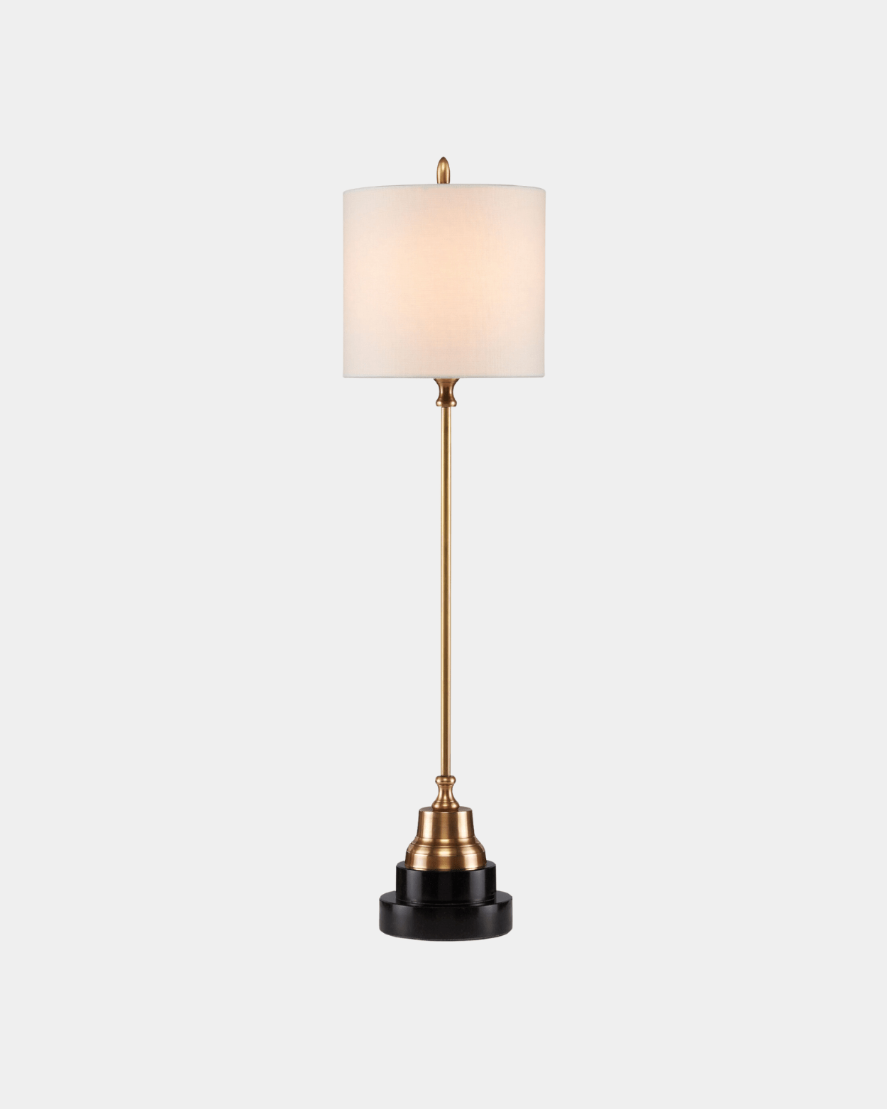 Messenger Brass Table Lamp - Marble Lotus - Messenger Brass Table Lamp