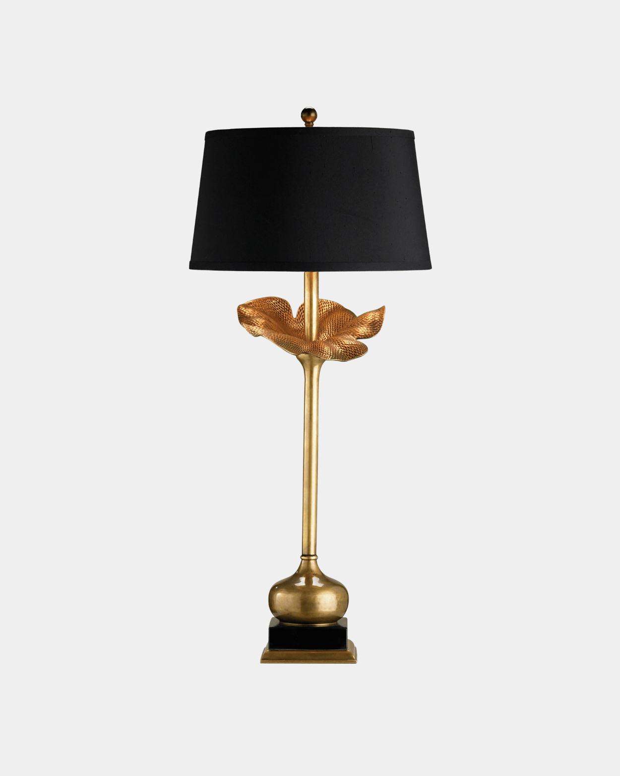 Metamorphosis Brass Table Lamp - Marble Lotus - Morphosis Brass Table Lamp