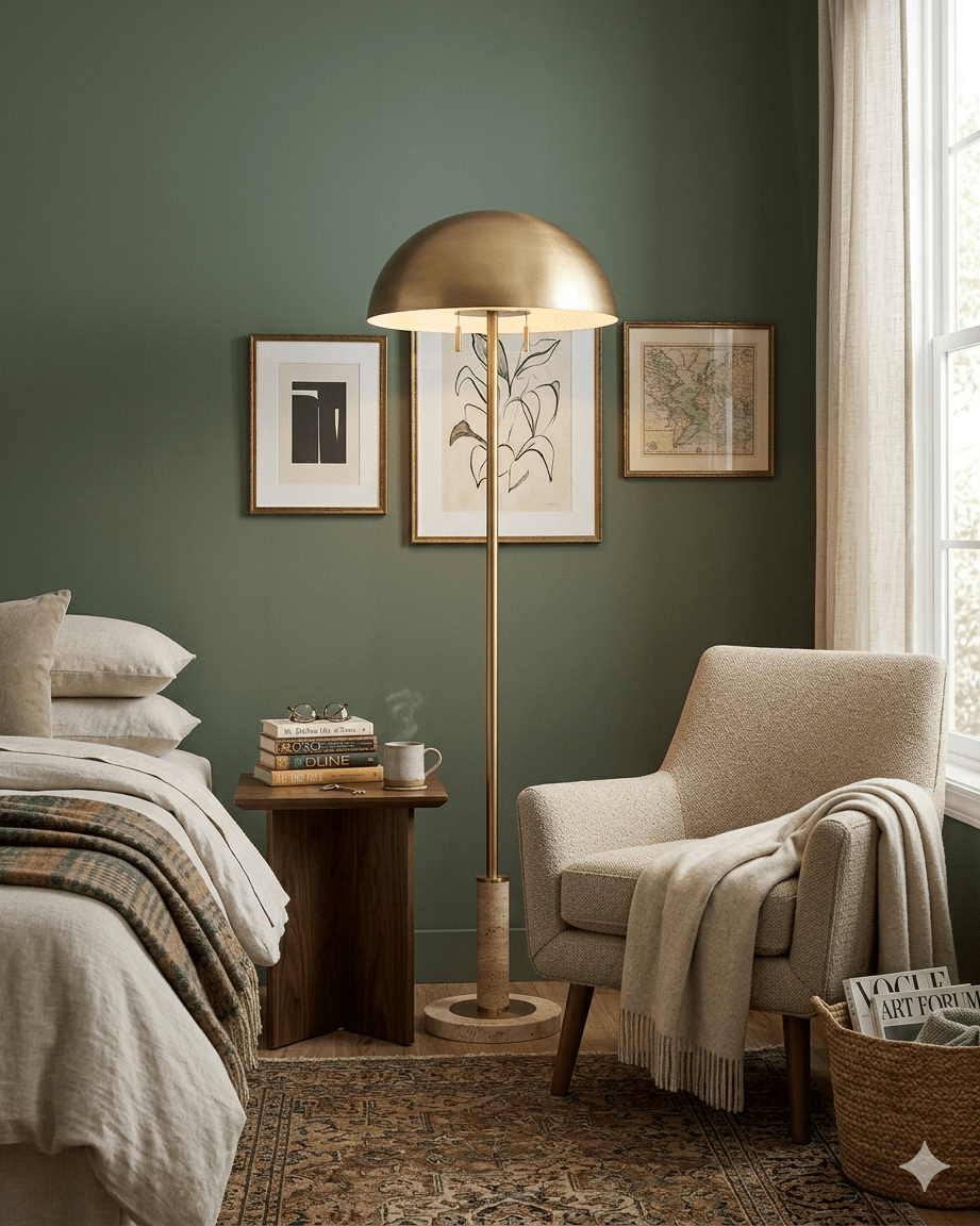 Miles Floor Lamp - Marble Lotus - Miles Floor Lamp