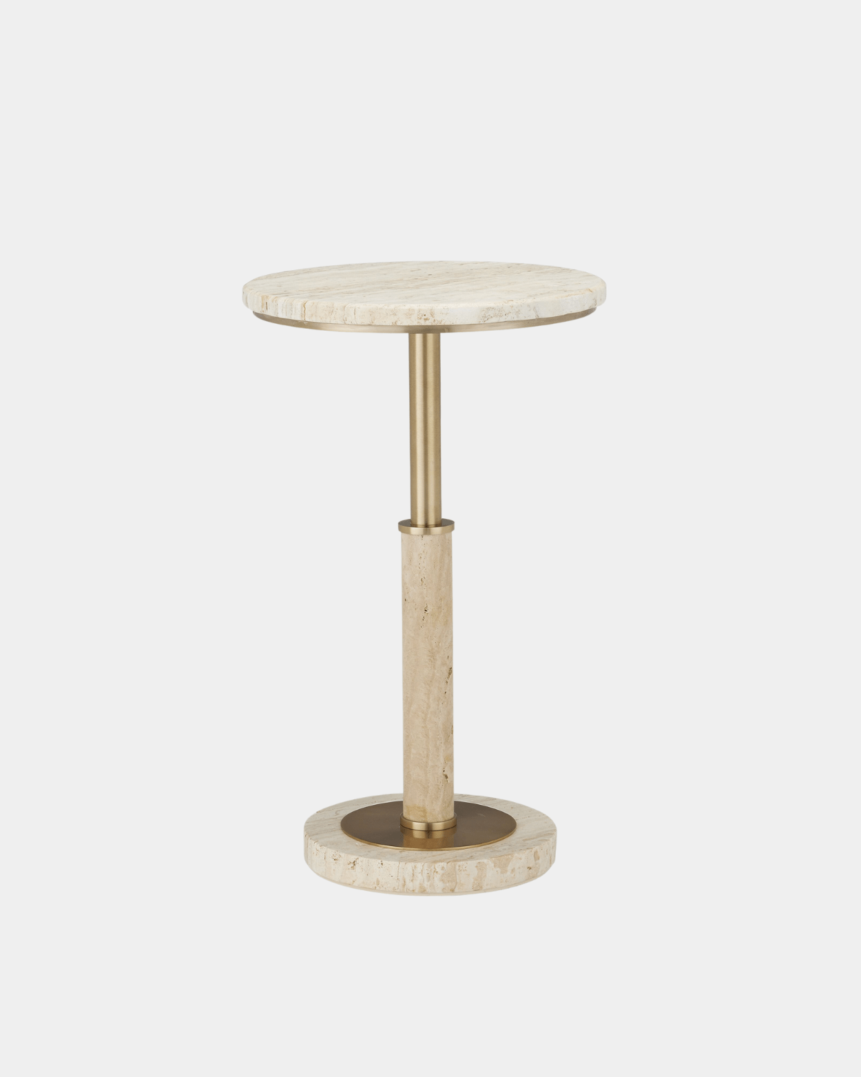 Miles Travertine Accent Table - Marble Lotus - Miles Unique Travertine Accent Table