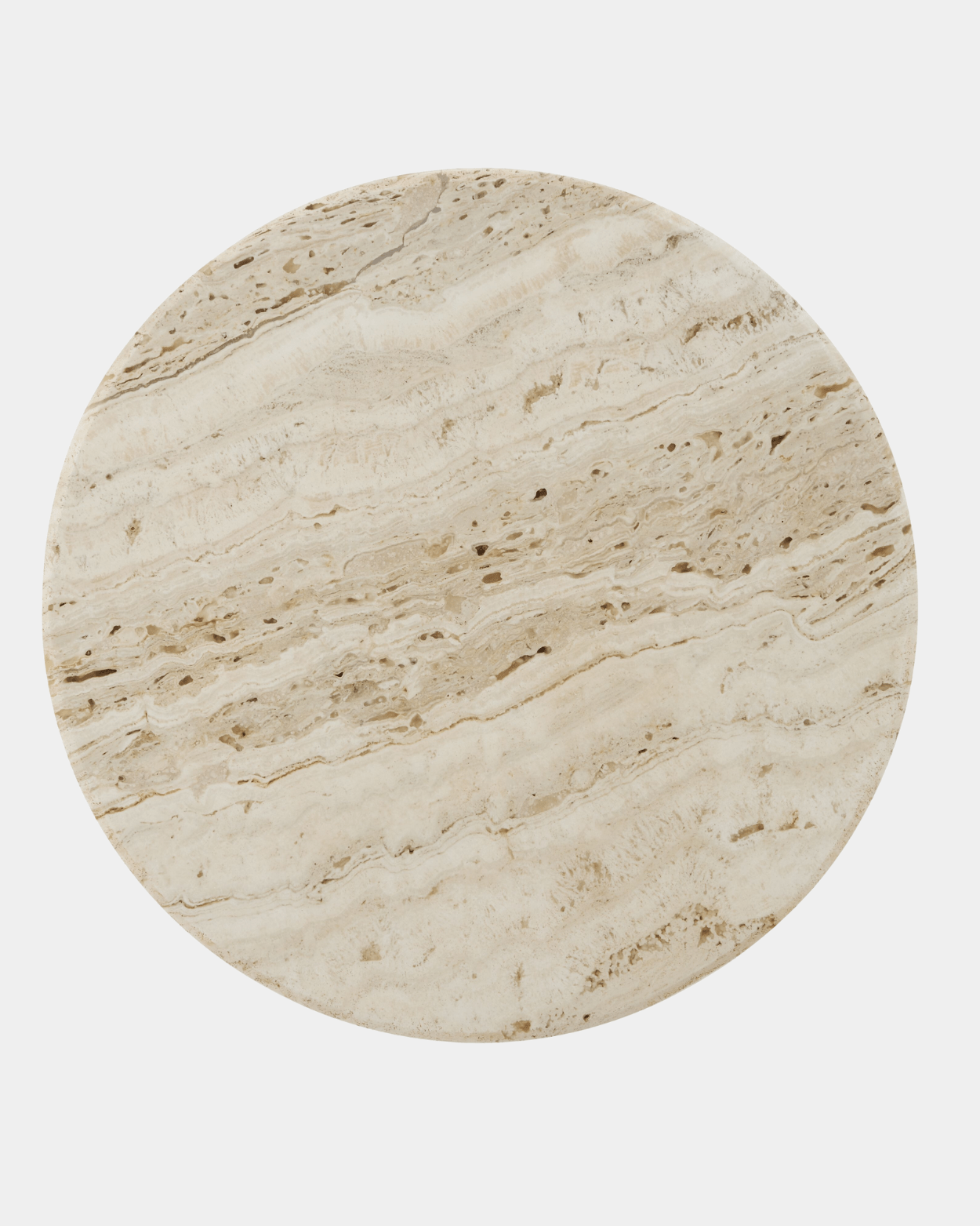 Miles Travertine Accent Table - Marble Lotus - Purchase Miles Unique Travertine Accent Table