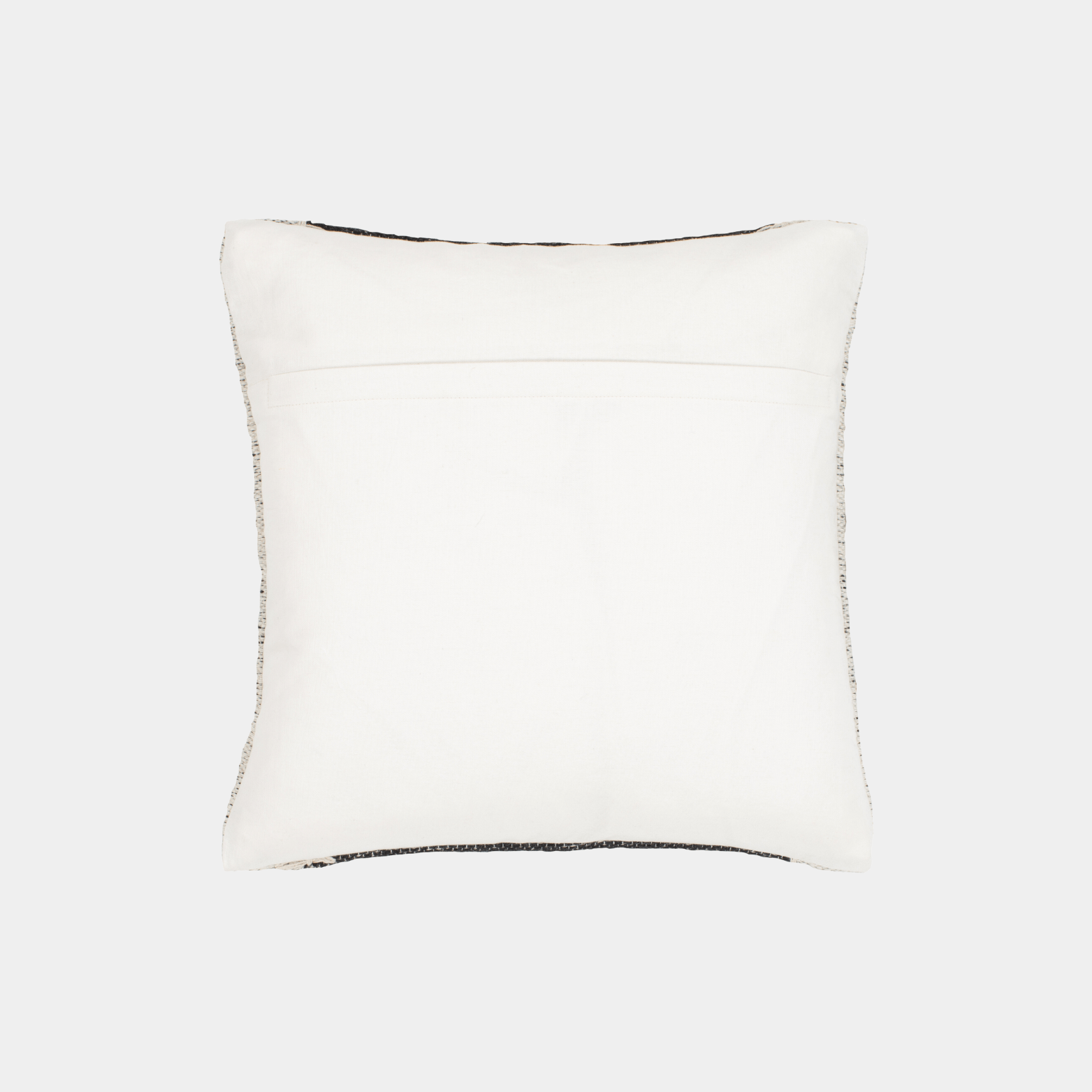 Modern Ivory & Black Woolen Pillow - Marble Lotus - Order Modern Ivory Black Woolen Pillow | Marble Lotus