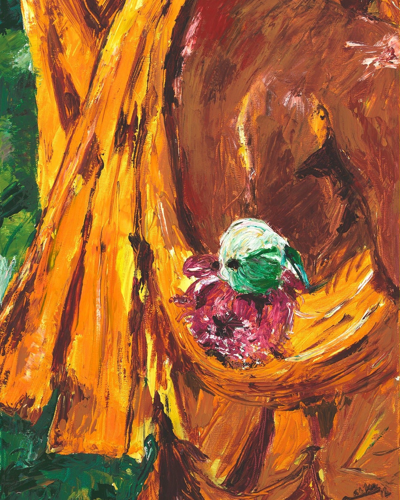 Monk with a Flower in his Robe - Marble Lotus - Monk with a Flower in His Robe Art