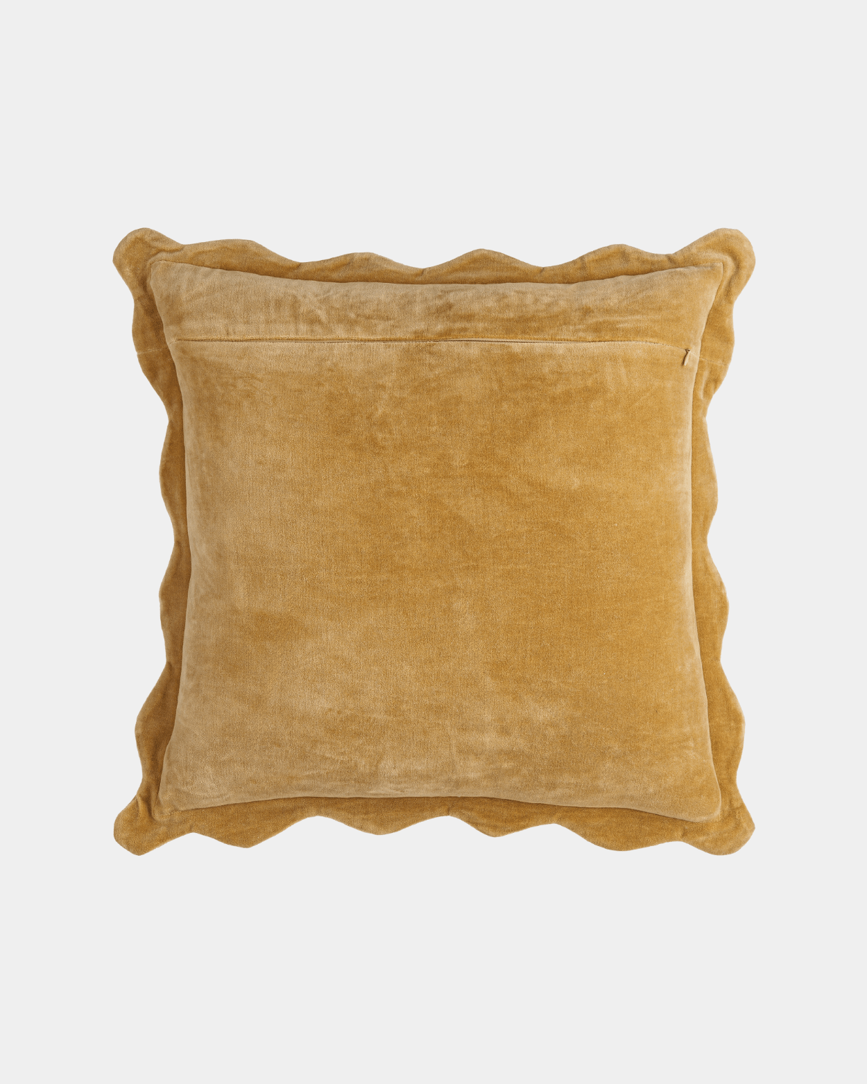 Mustard Cotton Scallop Edge Pillow - Marble Lotus - Order Mustard Coloured Cotton Scallop Pillow from Marble Lotus