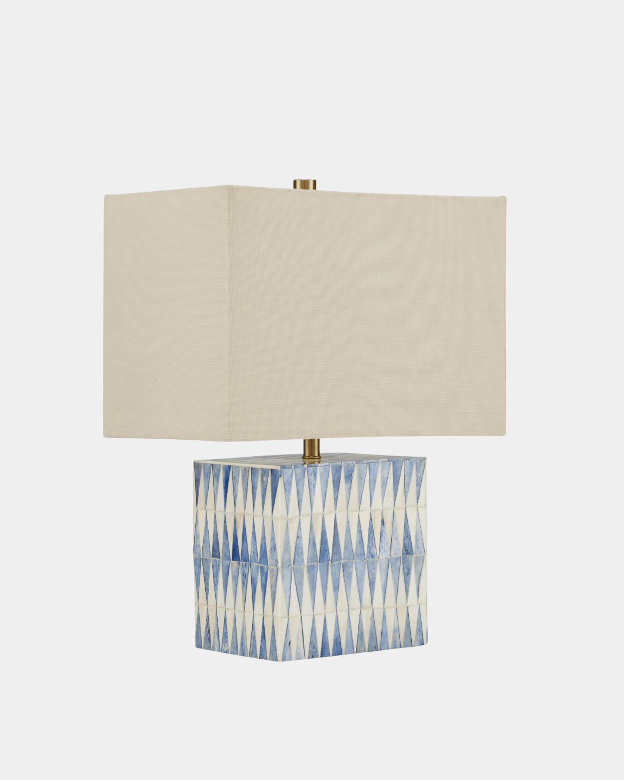 Nadene Blue & White Table Lamp - Marble Lotus - Nadene Blue & White Stylish Table Lamp