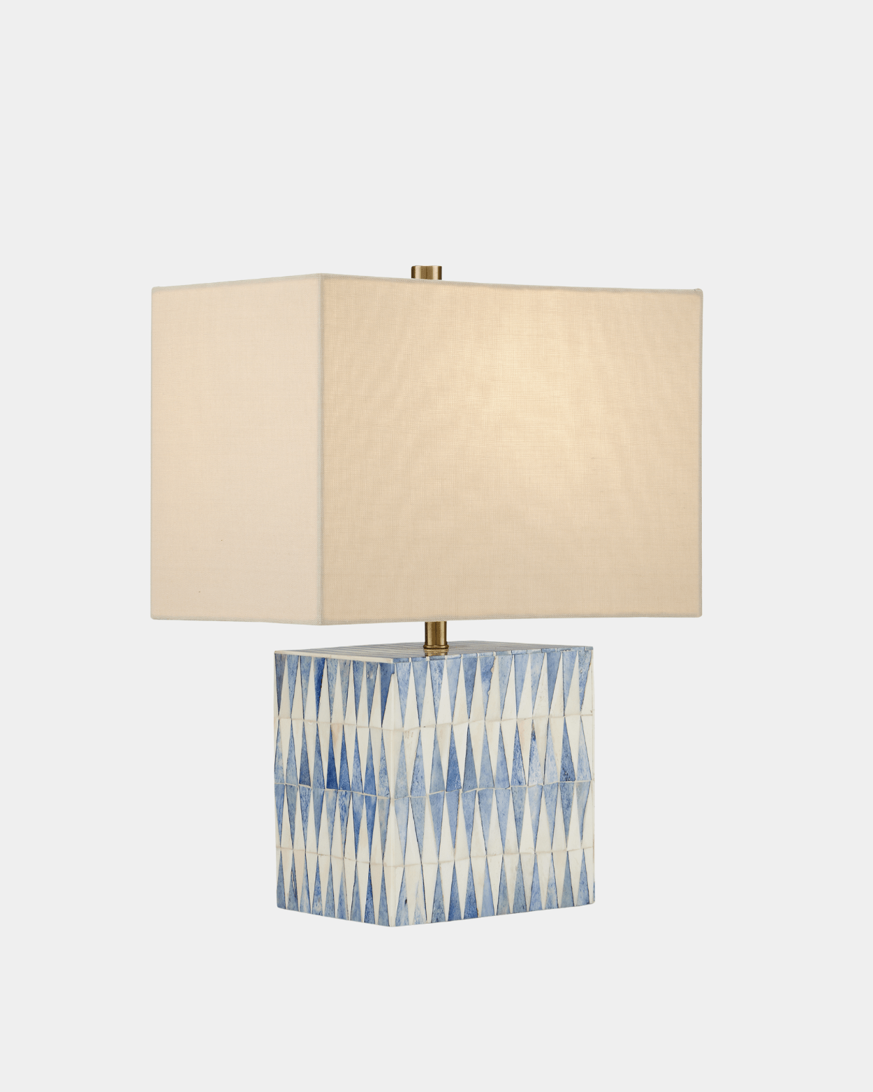 Nadene Blue & White Table Lamp - Marble Lotus - Nadene Blue & White Stylish Table Lamp