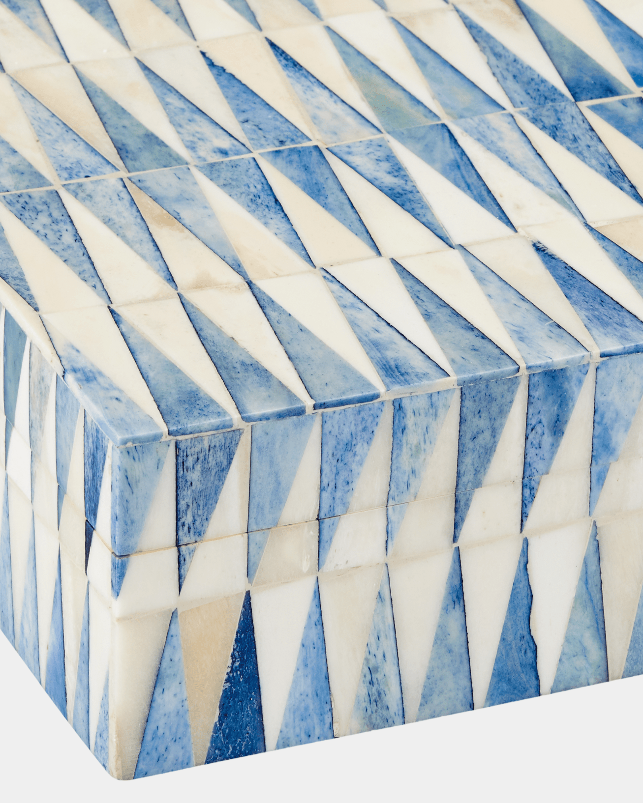 Nadene Box Set of 2 - Marble Lotus - Blue and Ivory Nadene Box Set of 2