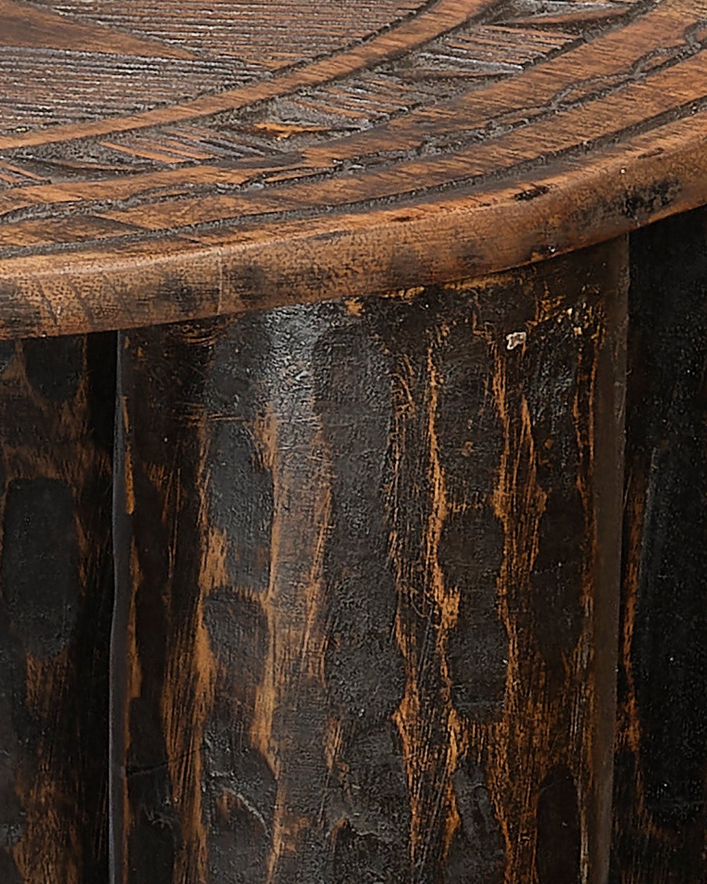 Naga Brown Side Table - Marble Lotus - Naga Brown Side Table