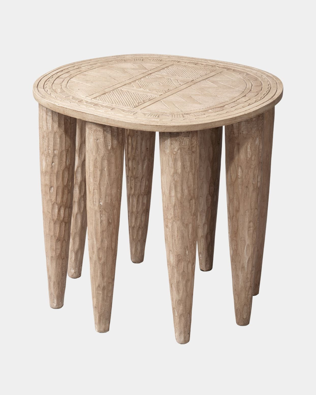 Naga Natural Side Table - Marble Lotus - Naga Natural Side Table