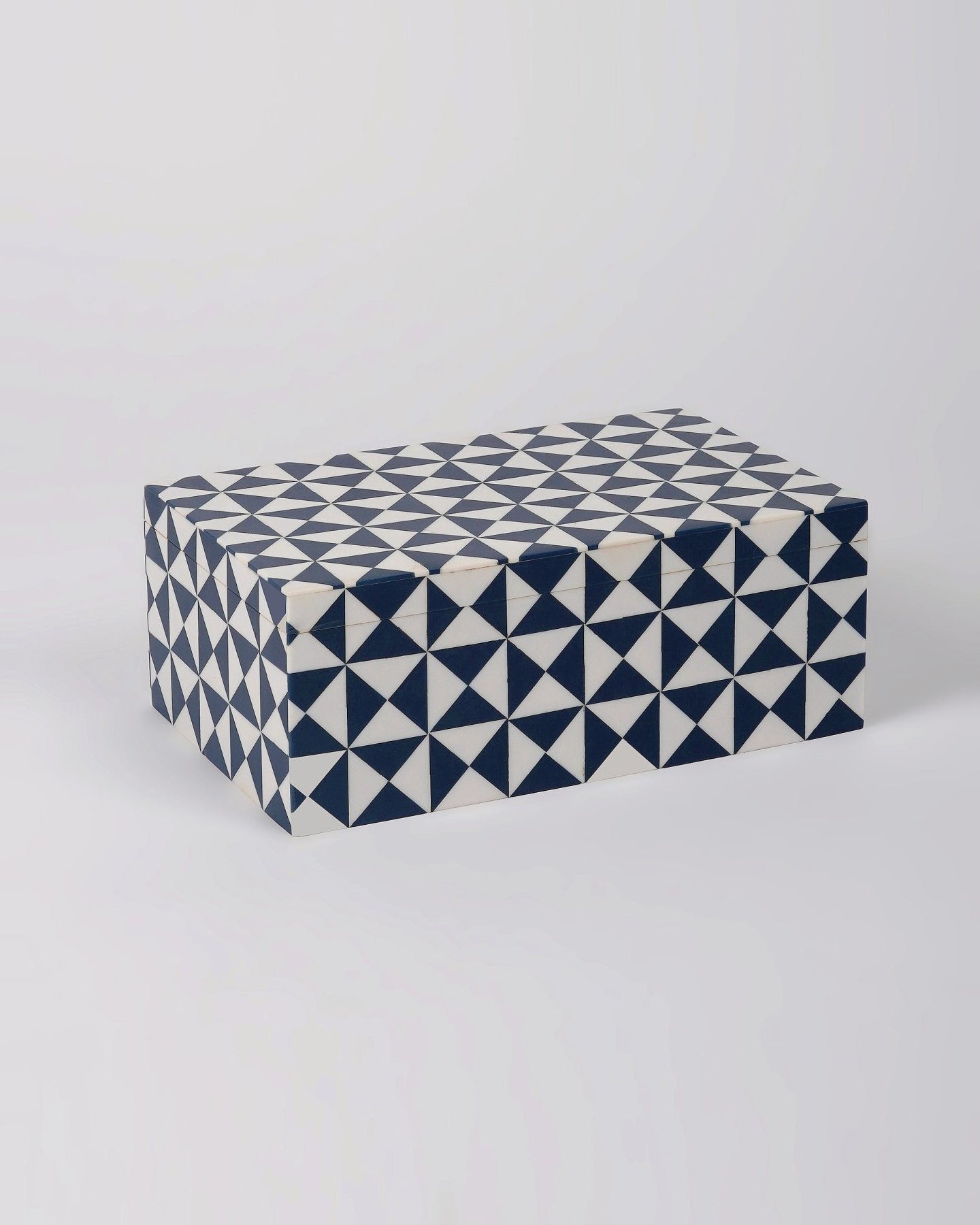 Navy Blue Wooden Inlay Box (Set of 2) - Marble Lotus - Organize Your Space with Blue Wooden Inlay Box. Shop at Marble Lotus