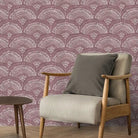 Navya Abstract Design Wallpaper Roll in Purple Color - Marble Lotus - Navya Abstract Design Wallpaper Roll in Purple Color