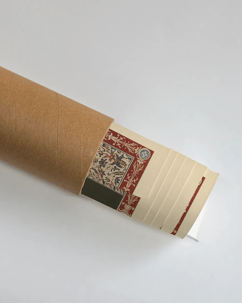 Netri Vintage Indian Painting Wall Art Frameless Digital Print Poster 36 x 48 inches - Marble Lotus - packing of Netri Vintage Indian Painting Wall Art Digital Print Poster 36 x 48 inches