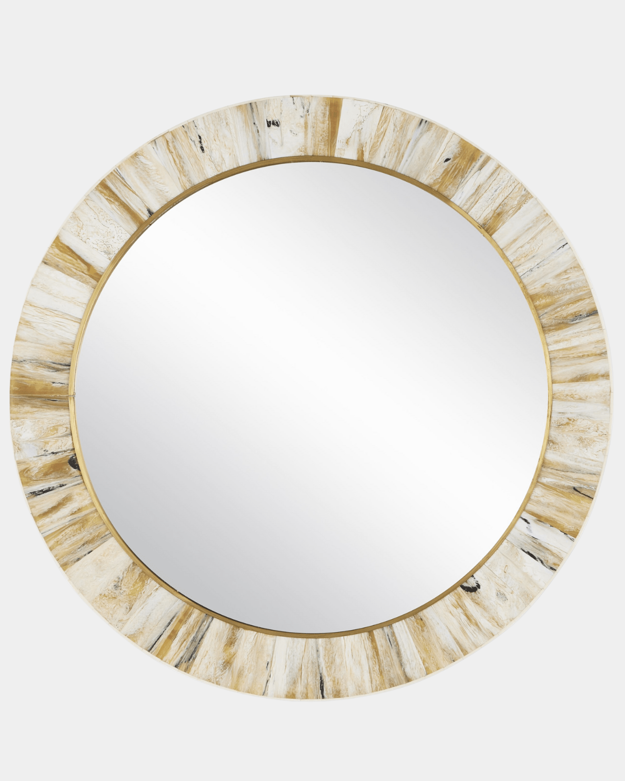 Niva Round Mirror - Marble Lotus - Niva Round Mirror