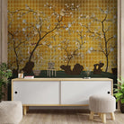 Oriental Garden, Chinoiserie Wall Wallpaper - Marble Lotus - Oriental Garden, Chinoiserie Wall Wallpaper