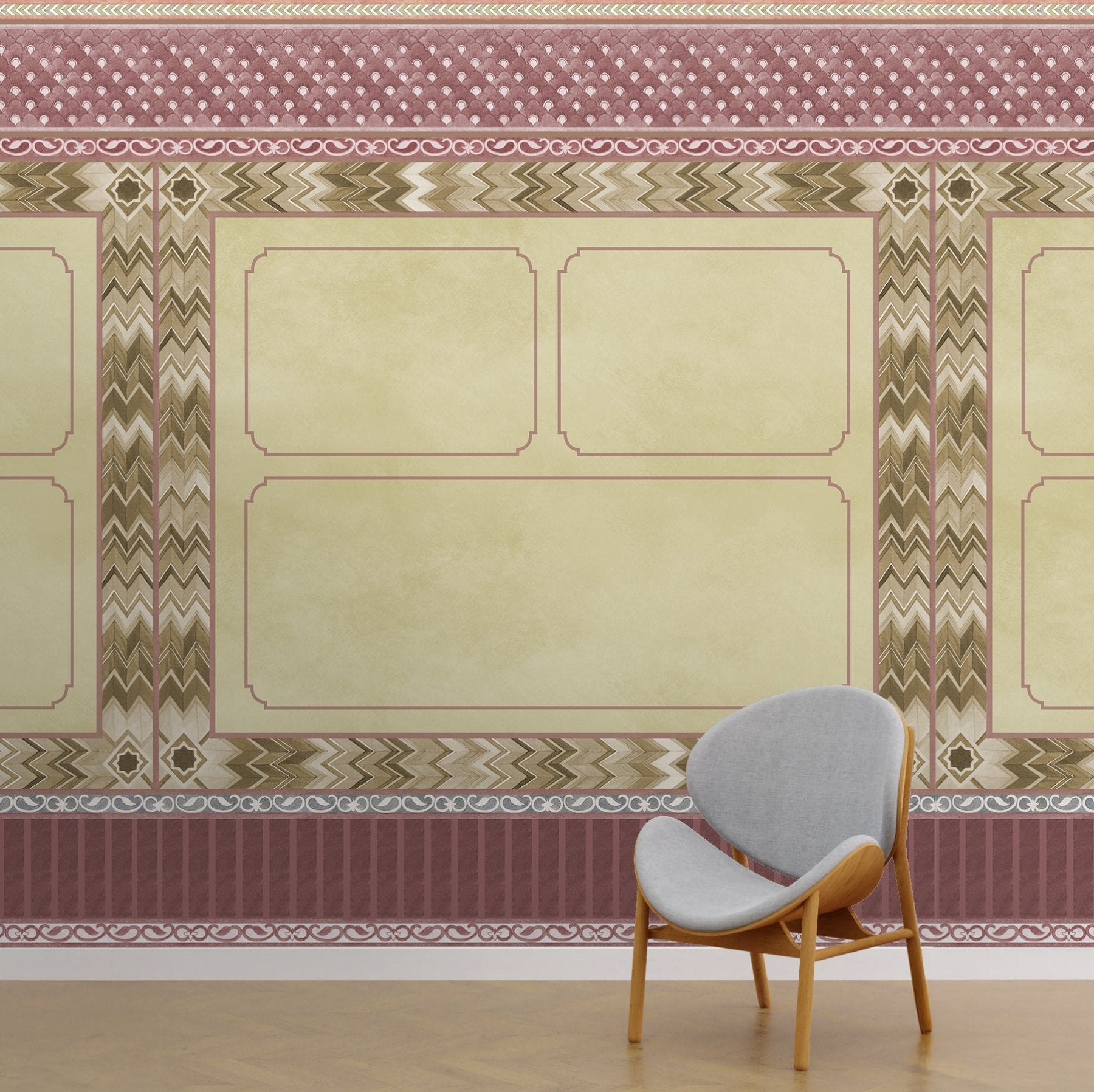 Palace of Illusions - Mustard Yellow - Marble Lotus - Palace of Illusions - Mustard Yellow