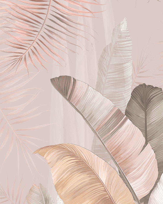 Pallav, A Champagne Pink Colors Tropical Wallpaper - Marble Lotus - Pallav, A Champagne Pink Colors Tropical Wallpaper