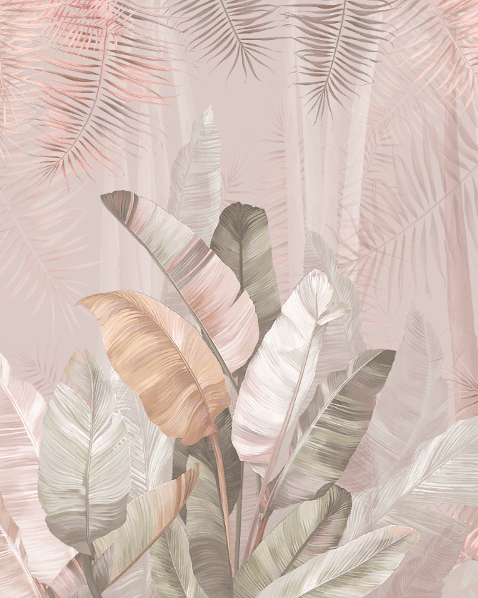 Pallav, A Champagne Pink Colors Tropical Wallpaper - Marble Lotus - Pallav, A Champagne Pink Colors Tropical Wallpaper