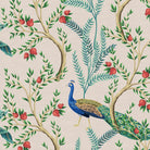 Peacock and Flowers Repeat Design, Wallpaper for Homes - Marble Lotus - Peacock and Flowers Repeat Design, Wallpaper for Homes