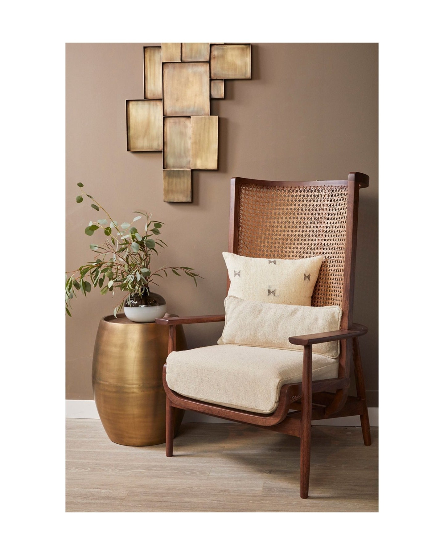 Pebble Side Table - Tall - Marble Lotus - Pebble Side Table Tall
