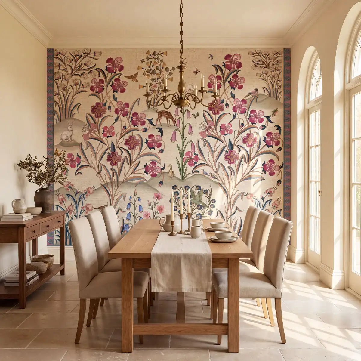 Petals of Persia Customised Wallpaper - Marble Lotus - Petals of Persia Customised Wallpaper