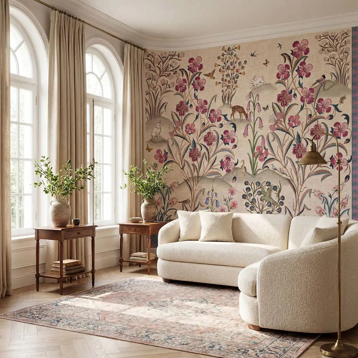 Petals of Persia Customised Wallpaper - Marble Lotus - Petals of Persia Customised Wallpaper