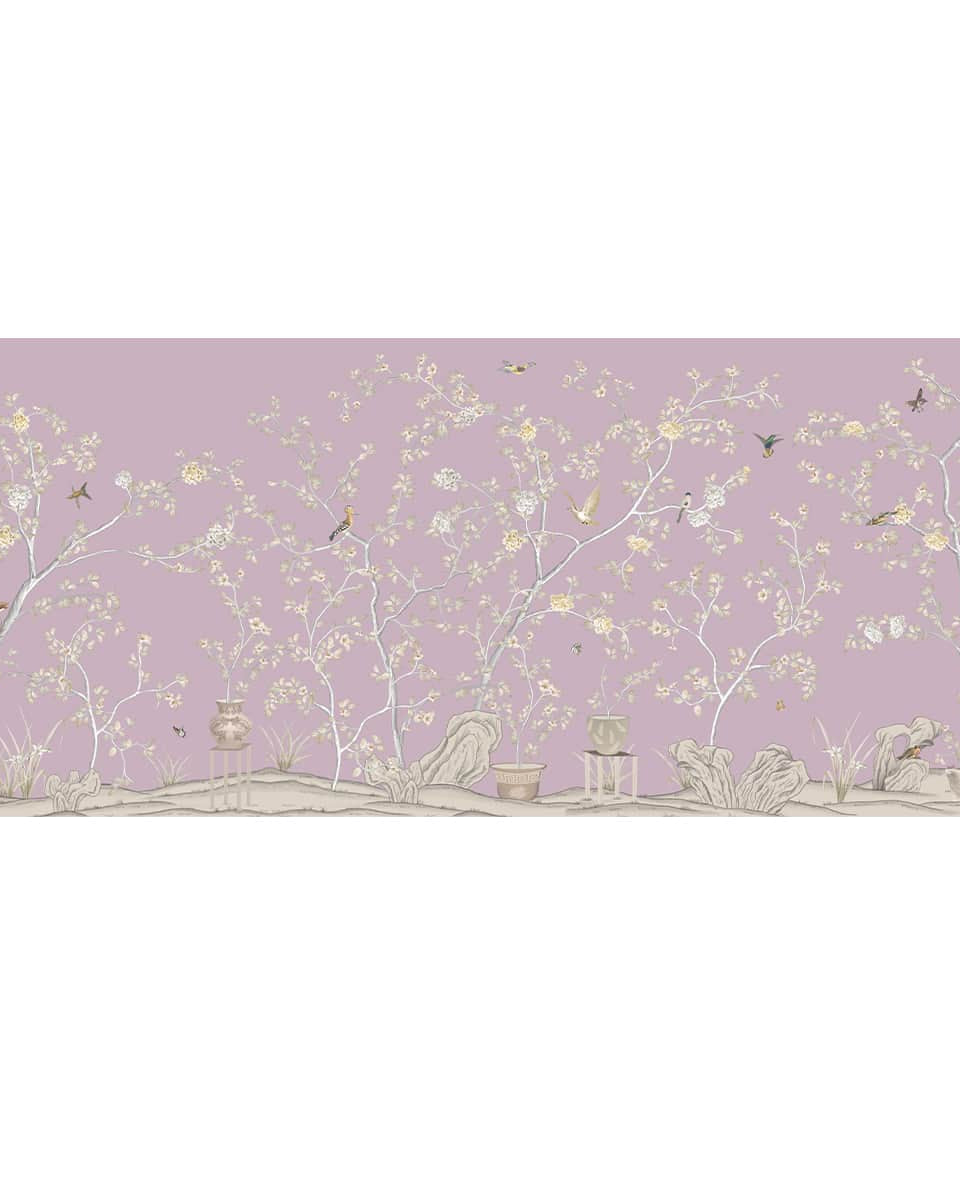 Phoolbagh, Beautiful Chinoiserie Wallpaper - Marble Lotus - Phoolbagh, Beautiful Chinoiserie Wallpaper