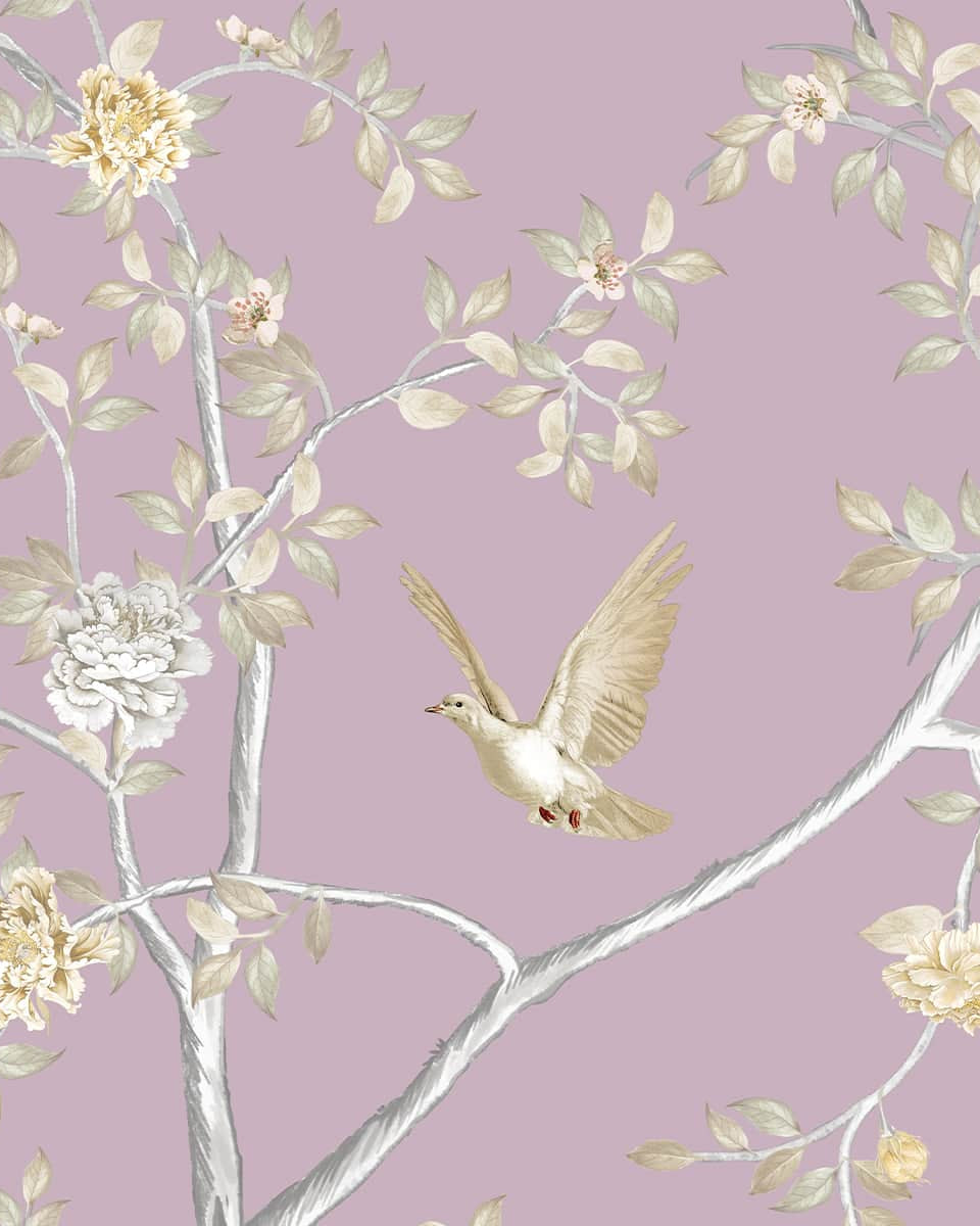 Phoolbagh, Beautiful Chinoiserie Wallpaper - Marble Lotus - Phoolbagh, Beautiful Chinoiserie Wallpaper