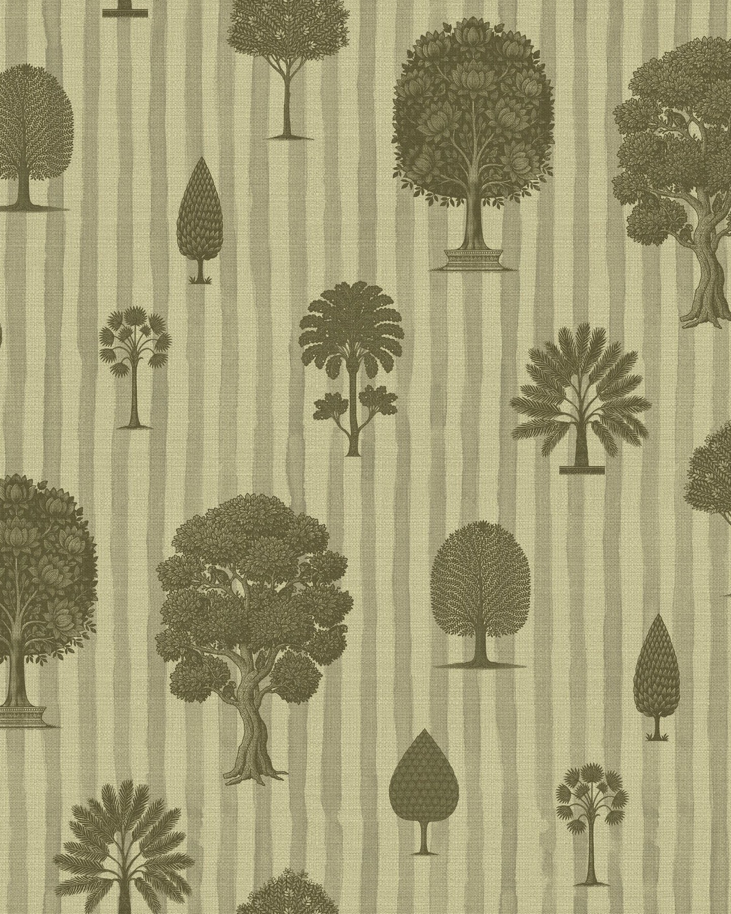 Pichwai Baag Striped - Green - Marble Lotus - Pichwai Baag Striped - Green