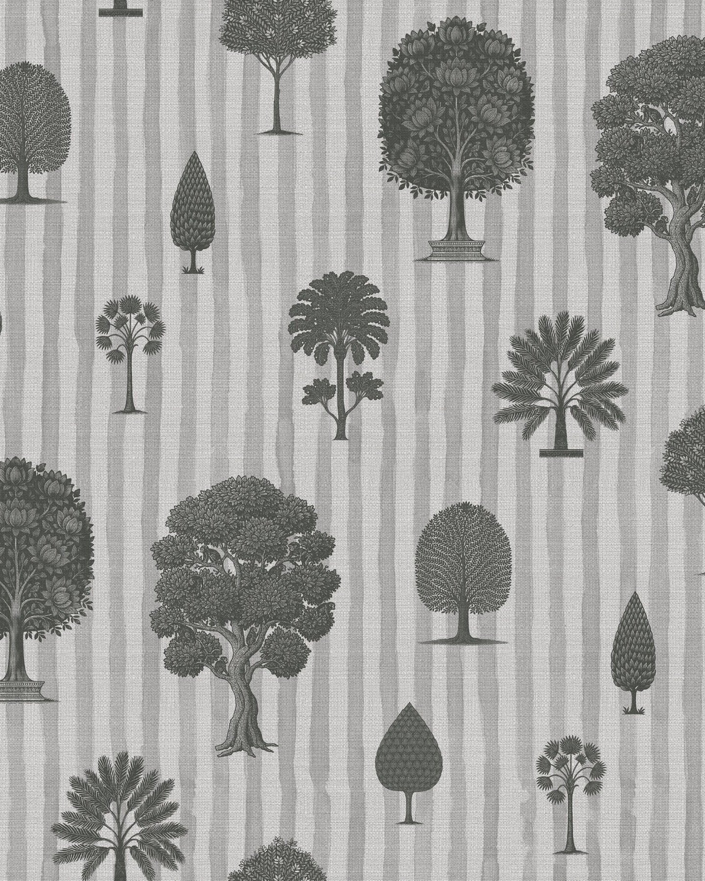 Pichwai Baag Striped - Grey - Marble Lotus - Pichwai Baag Striped - Grey