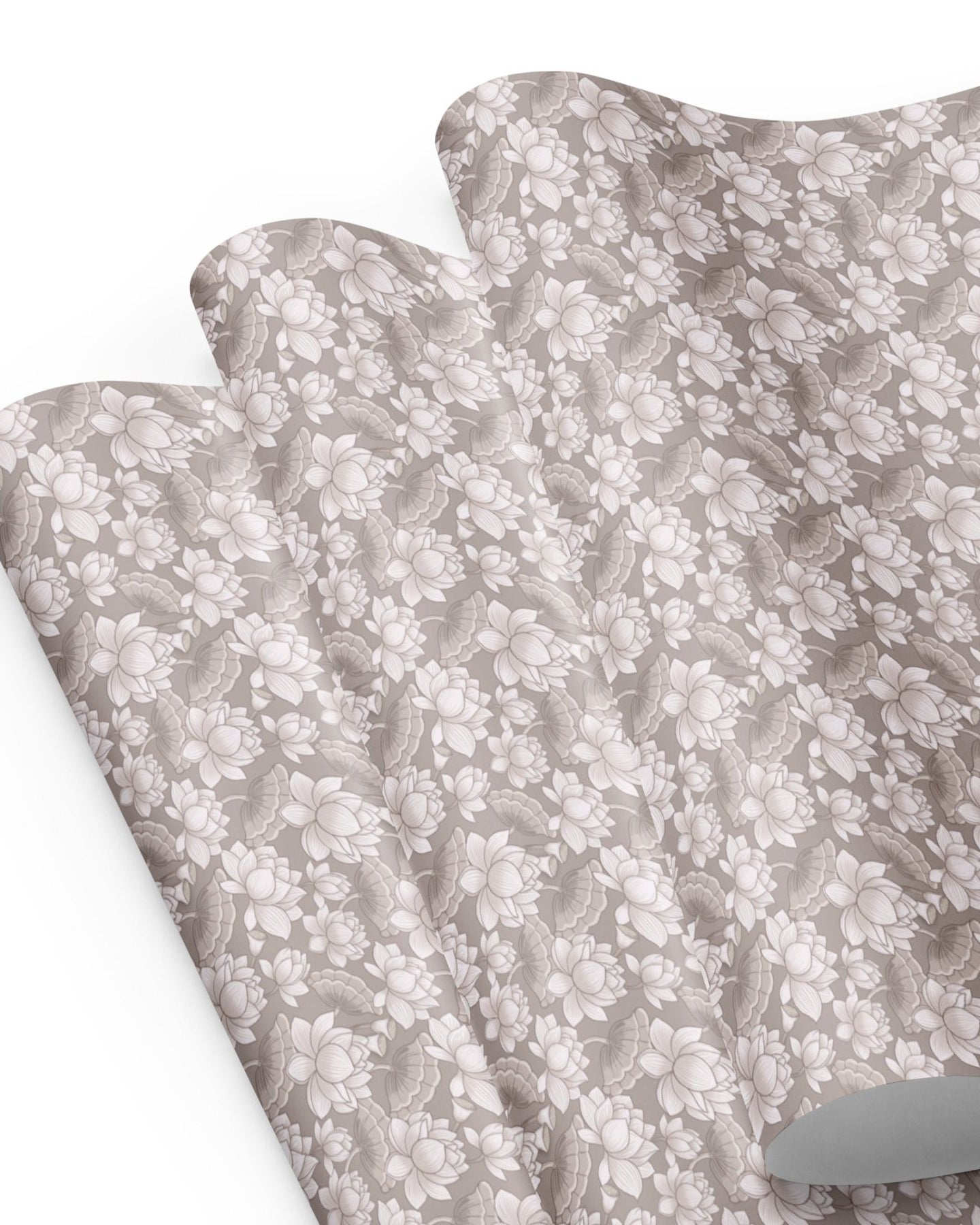 Pichwai Wrapping Paper - White Lotus - Marble Lotus - Stylish Wrapping Sheets