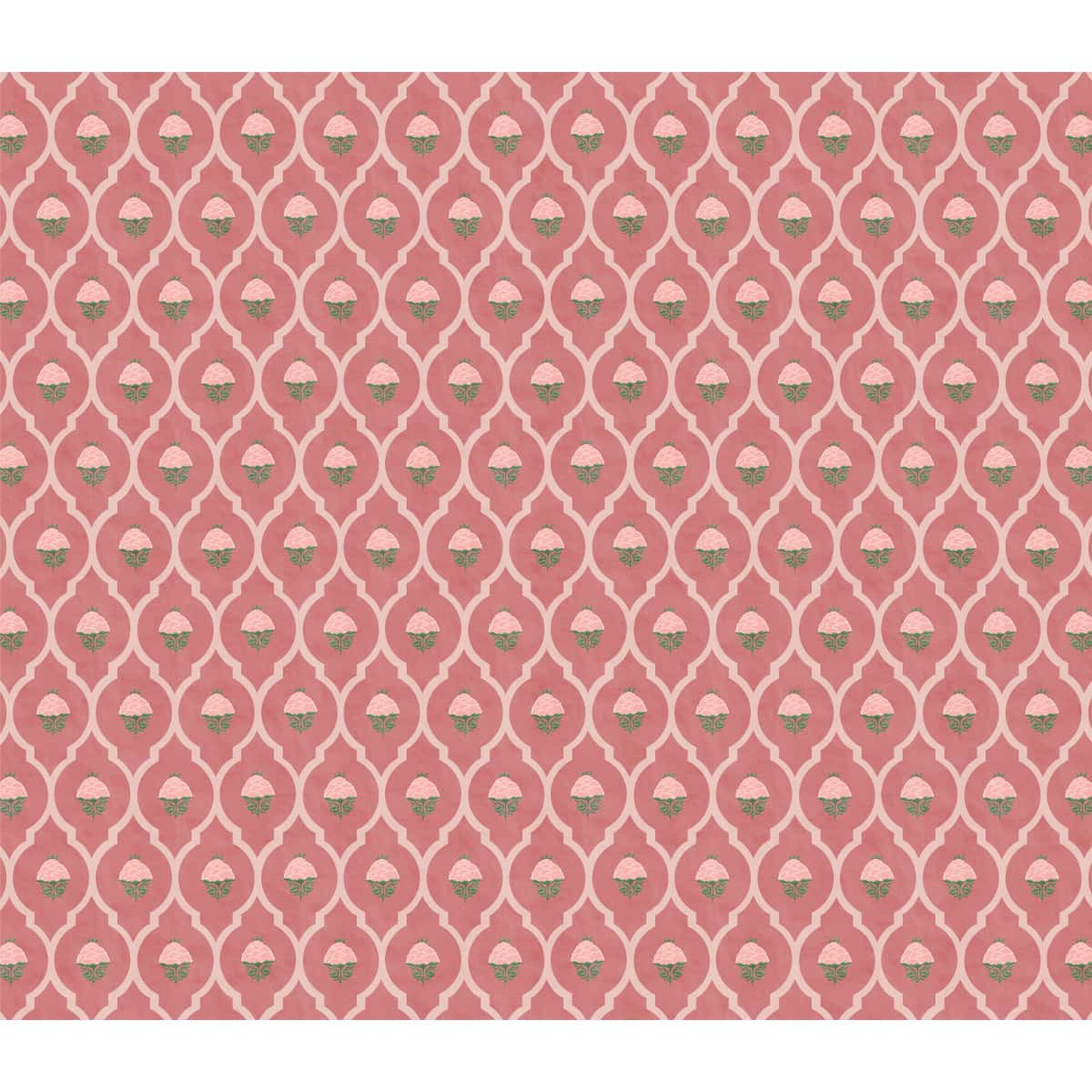 Pink Blossom, Floral Room Wallpaper - Marble Lotus - Pink Blossom, Floral Room Wallpaper