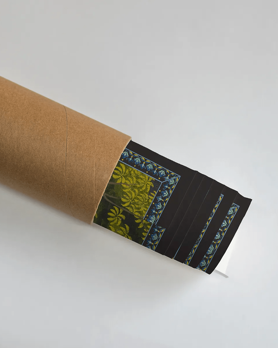 Radha Krishna Vintage Indian Painting Frameless Wall Art Digital Print Poster 36 x 48 inches - Marble Lotus - packing of Radha Krishna Vintage Indian Painting Wall Art Digital Print Poster 36 x 48 inches