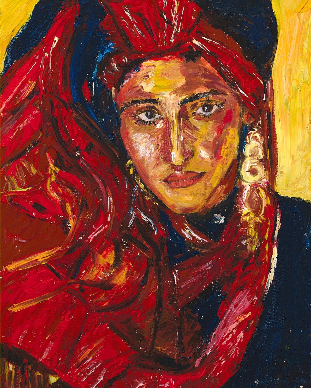 Rajasthani Woman in a Red Veil - Marble Lotus - Rajasthani Woman in a Red Veil