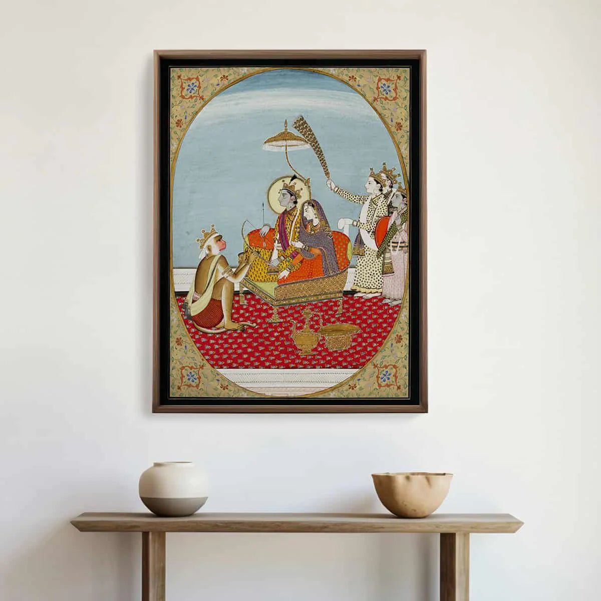 Ramdarbar Indian Painting Frameless Digital Print Poster 36 x 48 inches - Marble Lotus - Ramdarbar Indian Painting Digital Print Poster 36 x 48 inches Wall Art for Living Room Decor