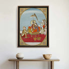 Ramdarbar Indian Painting Frameless Digital Print Poster 36 x 48 inches - Marble Lotus - Ramdarbar Indian Painting Digital Print Poster 36 x 48 inches Wall Art for Living Room Decor