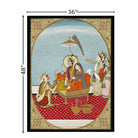 Ramdarbar Indian Painting Frameless Digital Print Poster 36 x 48 inches - Marble Lotus - Ramdarbar Indian Painting Digital Print Poster 36 x 48 inches Wall Art for Living Room Decor