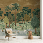 Ran Shringar Wallpaper Depicting Ranthambore Forest Designed for Walls muddy brown - Marble Lotus - Ran Shringar Wallpaper Depicting Ranthambore Forest Designed for Walls muddy brown