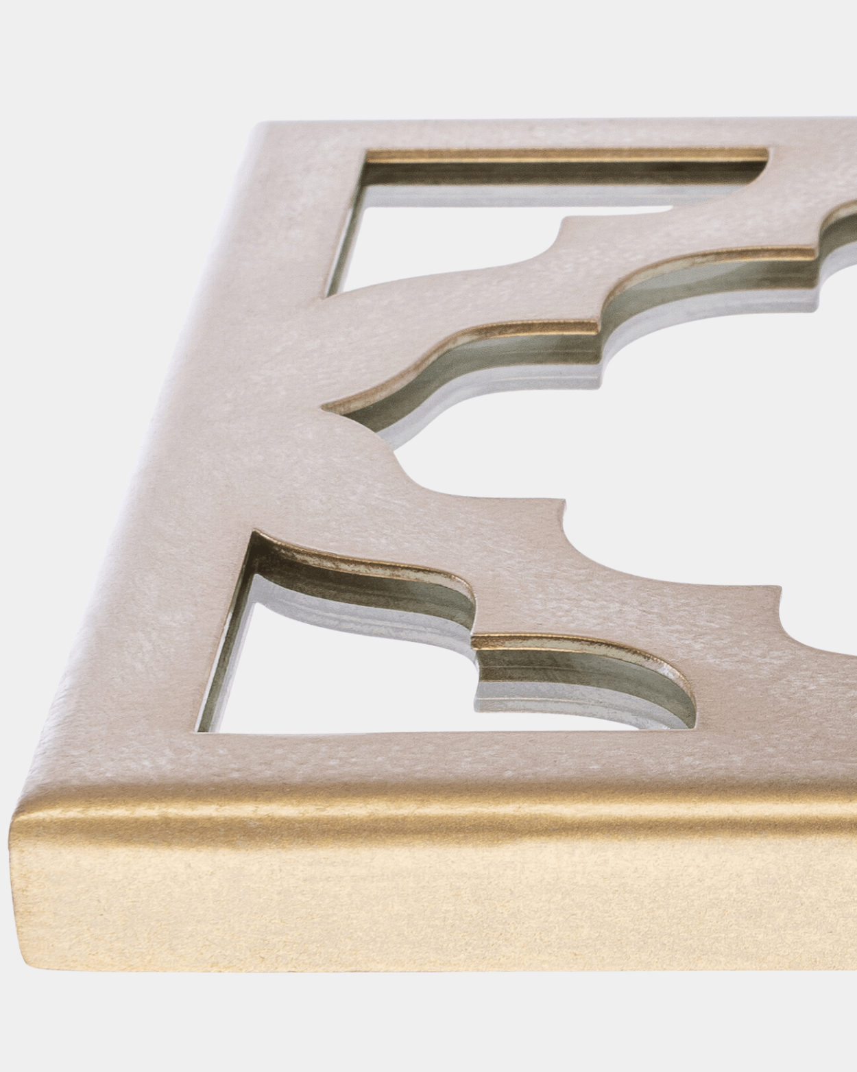 Regal Gold Panel Mirror - Marble Lotus - Regal Gold Panel Mirror