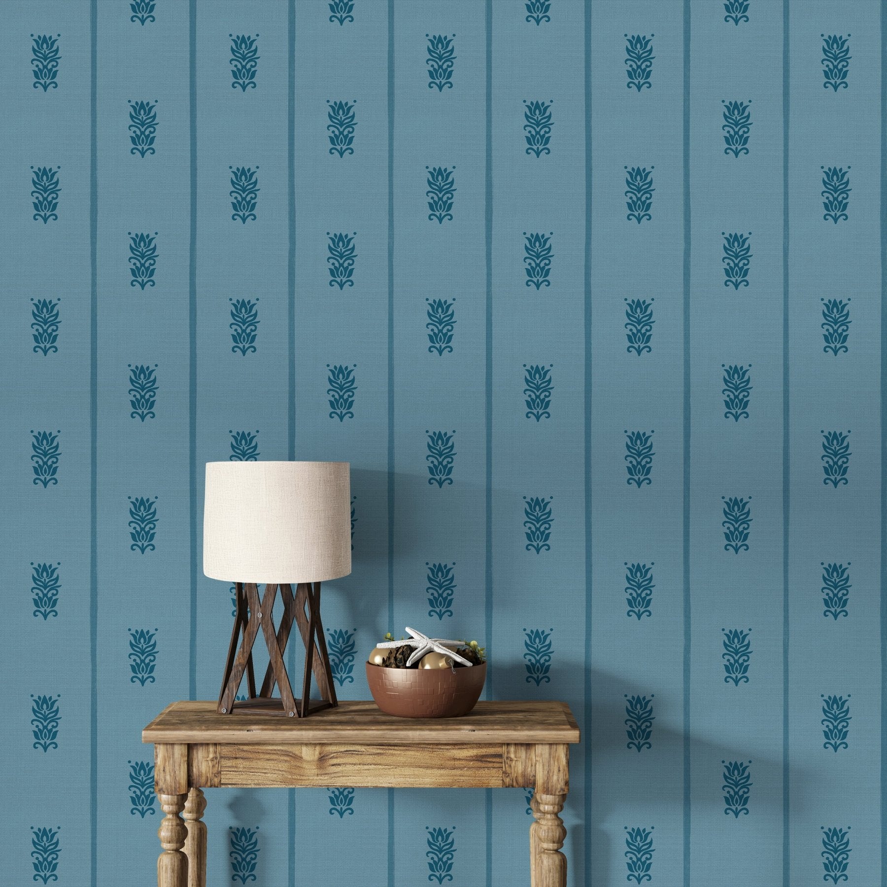 Rekha Bloom - Blue - Marble Lotus - Rekha Bloom - Blue